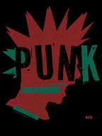 Punk Mohawk Risograph Retro Two-Tone Punk Graphic Anti Conformist Shirt