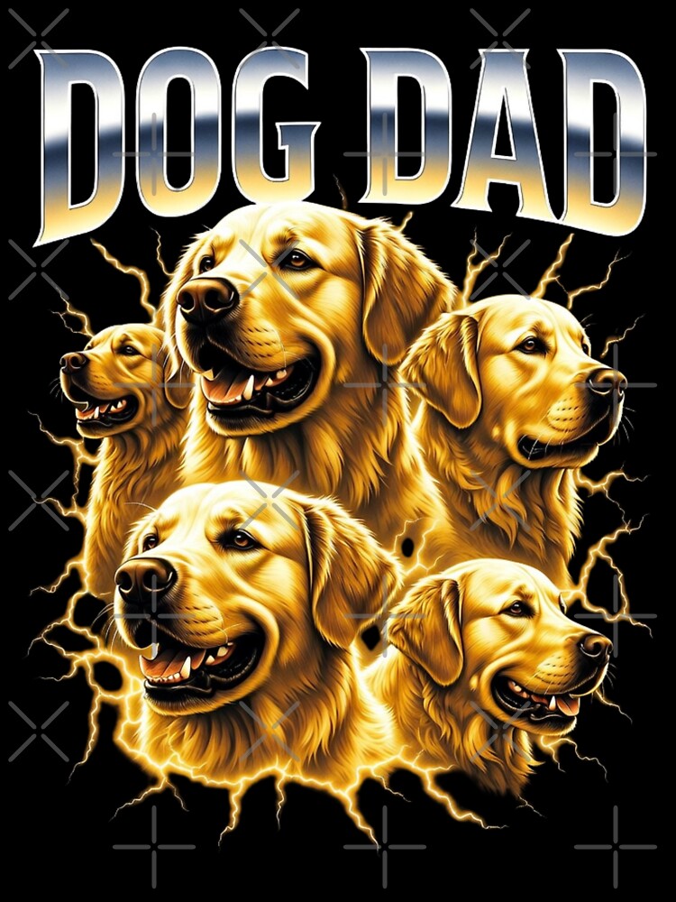 Distressed Golden Retriever Retro 90s Rap Graphic Shirt