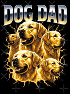 Distressed Golden Retriever Retro 90s Rap Graphic Shirt