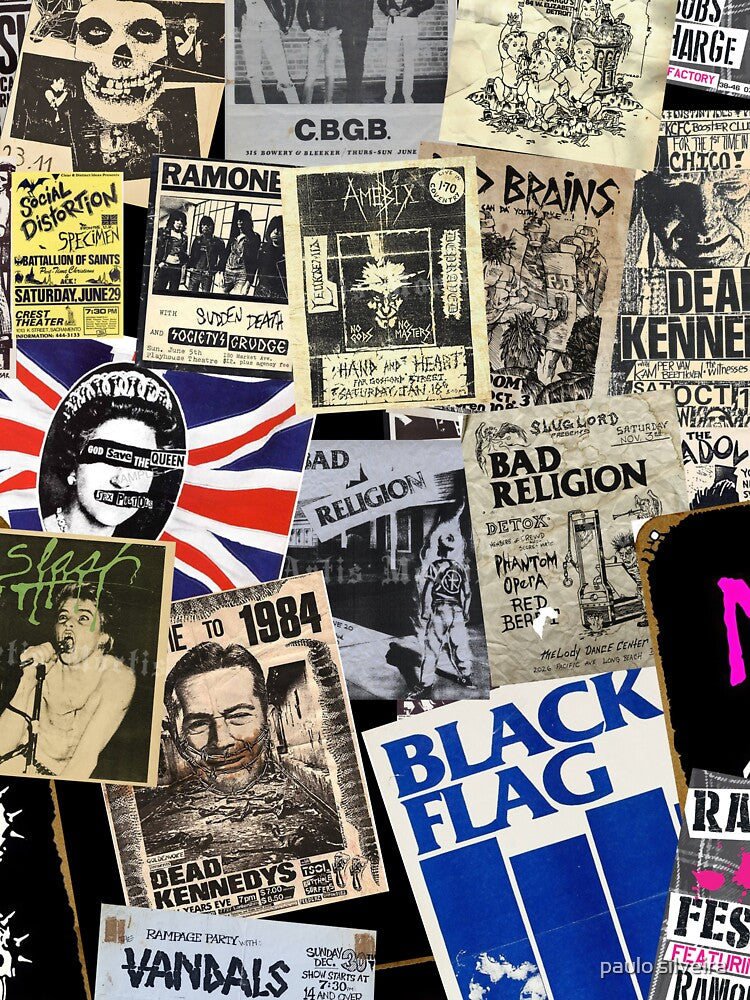 Punk Rock Vintage Collage Collection Shirt