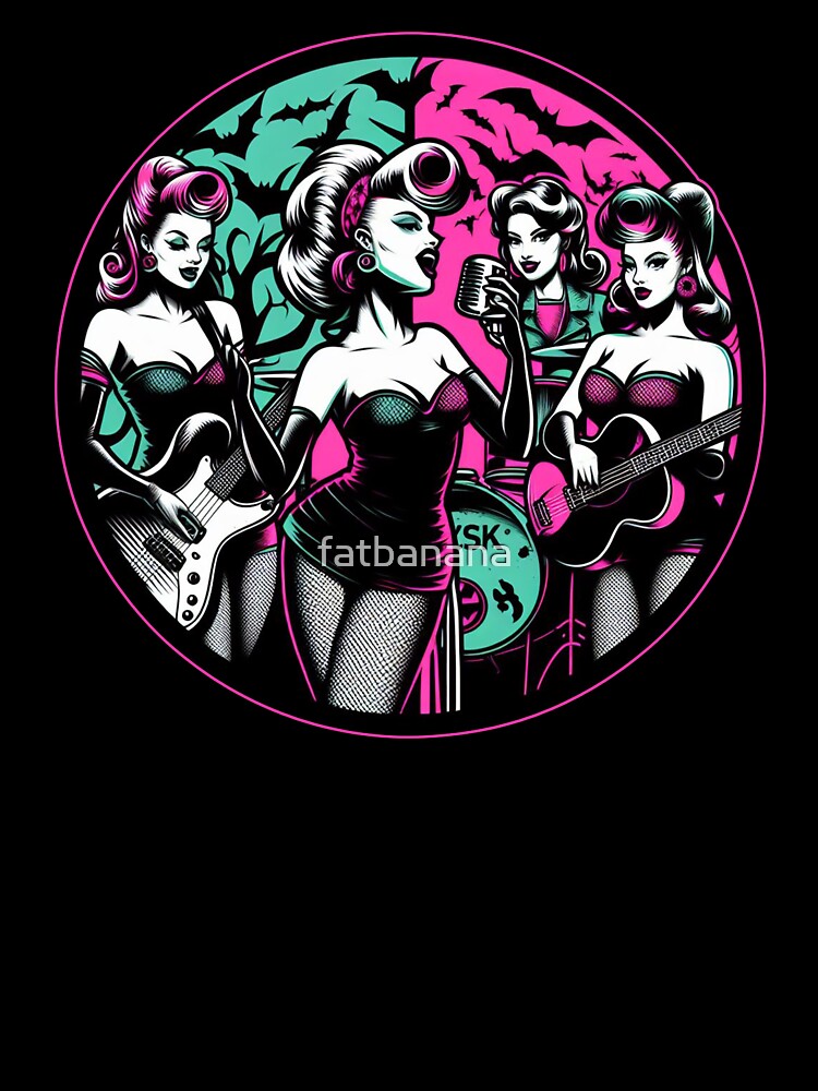 Rockabilly Halloween Girl Band Shirt