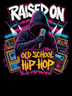 Raised On Old School Hip Hop Retro 90s Boombox Beats Shirt
