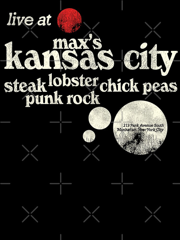 Vintage Max's Kansas City Menu Defunct New York City 70s Nightclub Shirt