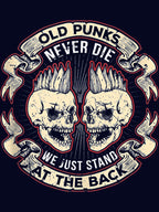 Old Punks Never Die Punk Rock Metal Concert Shirt