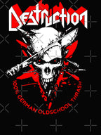Thrash Metal White Head Skull Shirt