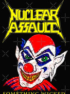 Yellow Typography And Clown Face Thrash Metal Shirt
