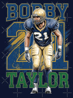 Bobby Taylor Retro 90s Vintage Bootleg Style College Football Shirt