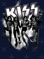 KISS The Band - Destroyer Black And White Fog Logo Up Shirt