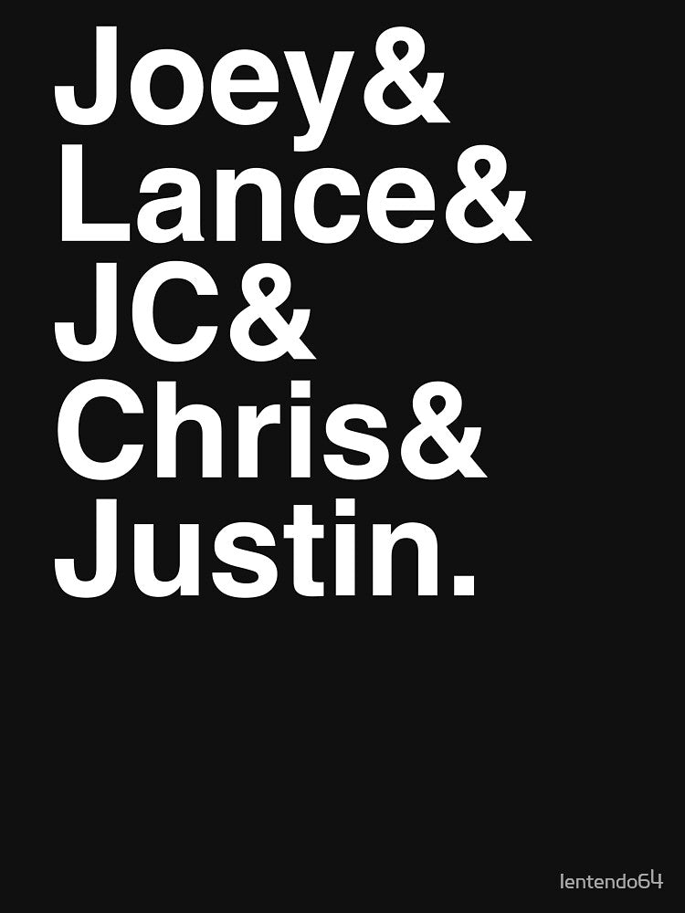 NSYNC Names Helvetica Ampersand Shirt