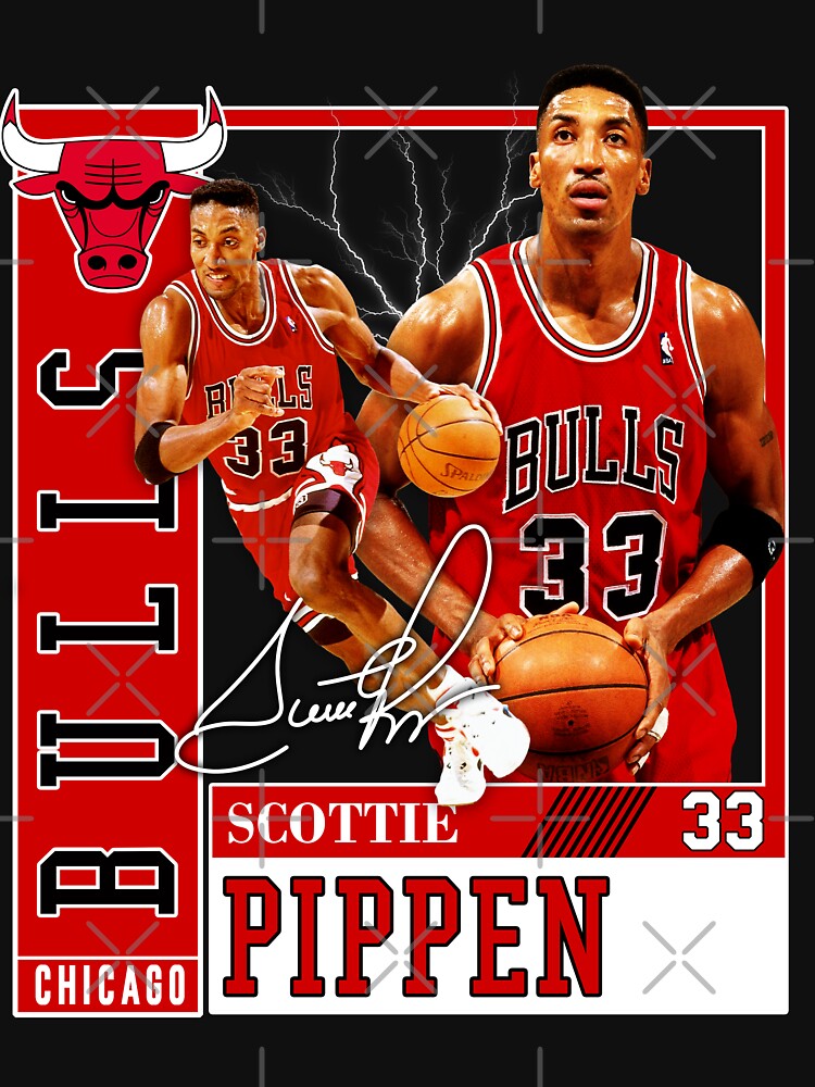 Scottie Pippen Basketball Legend Chicago Signature Vintage Retro 80s Shirt