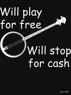 Banjo Bluegrass Players Funny Play Free Shirt