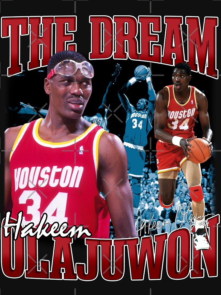Vintage Hakeem Olajuwon The Dream Basketball Legend Signature Retro Shirt
