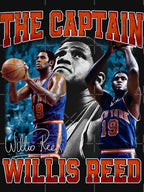 Willis Reed The Captain Basketball Legend Signature Vintage Retro 80s Shirt