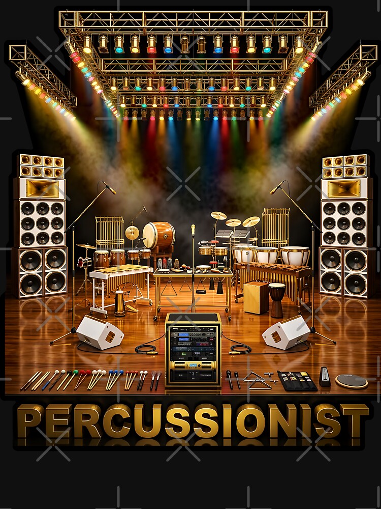 For The Love Of Percussion Diverse Instruments In A Heartbeat Design Shirt