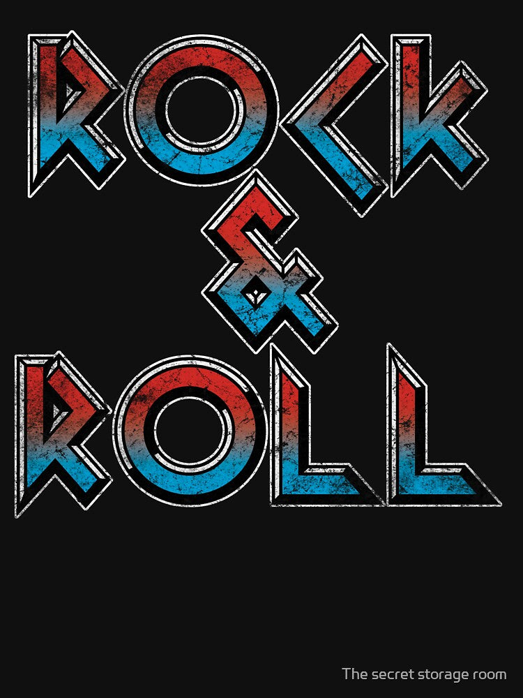 Rock & Roll Retro Typography Design Shirt
