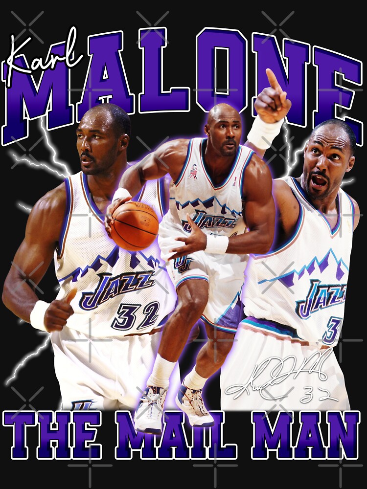 KARL MALONE The Mail Man Basketball Legend Signature Vintage Retro Shirt