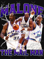 KARL MALONE The Mail Man Basketball Legend Signature Vintage Retro Shirt