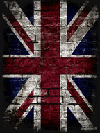 Grunge UK Flag Great Britain Punk Style Distressed Wall Shirt