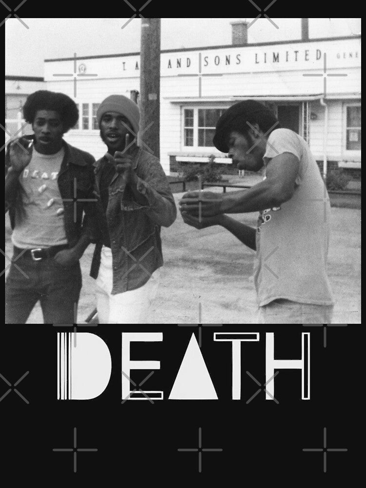 Death - Proto-punk Band From Detroit White Letters Logo Shirt