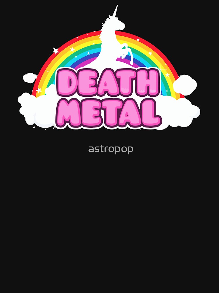 Unicorn Rainbow Death Metal Shirt