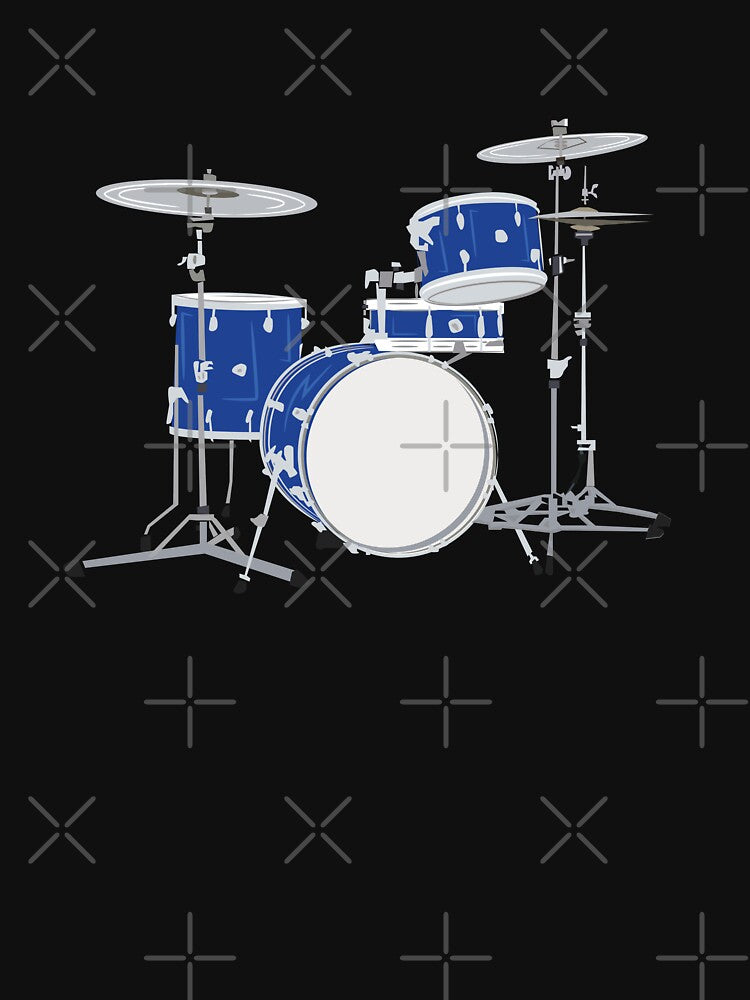 Illustrated Drum Kit Drummer Drums Shirt