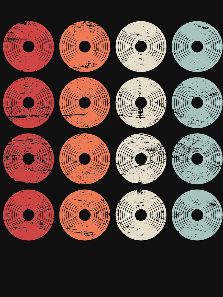 Vintage Distressed Vinyl Records Shirt