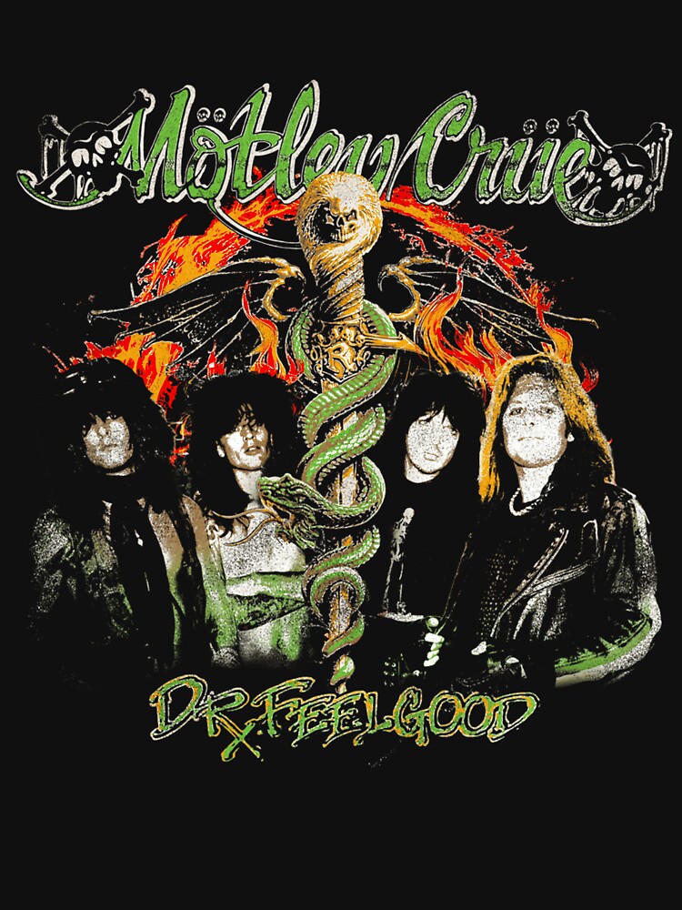 Mötley Crüe Burning Dr Feelgood Vintage Design Shirt