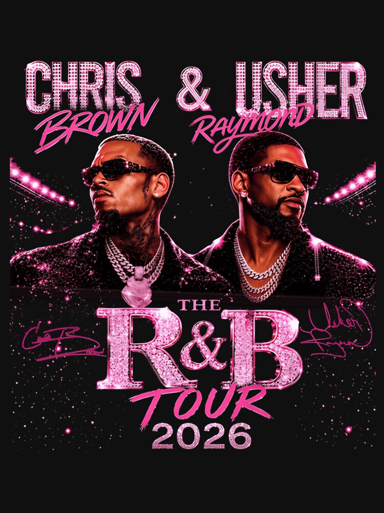 Chris Brown Usher R&B Tour 2026 Concert Design Shirt