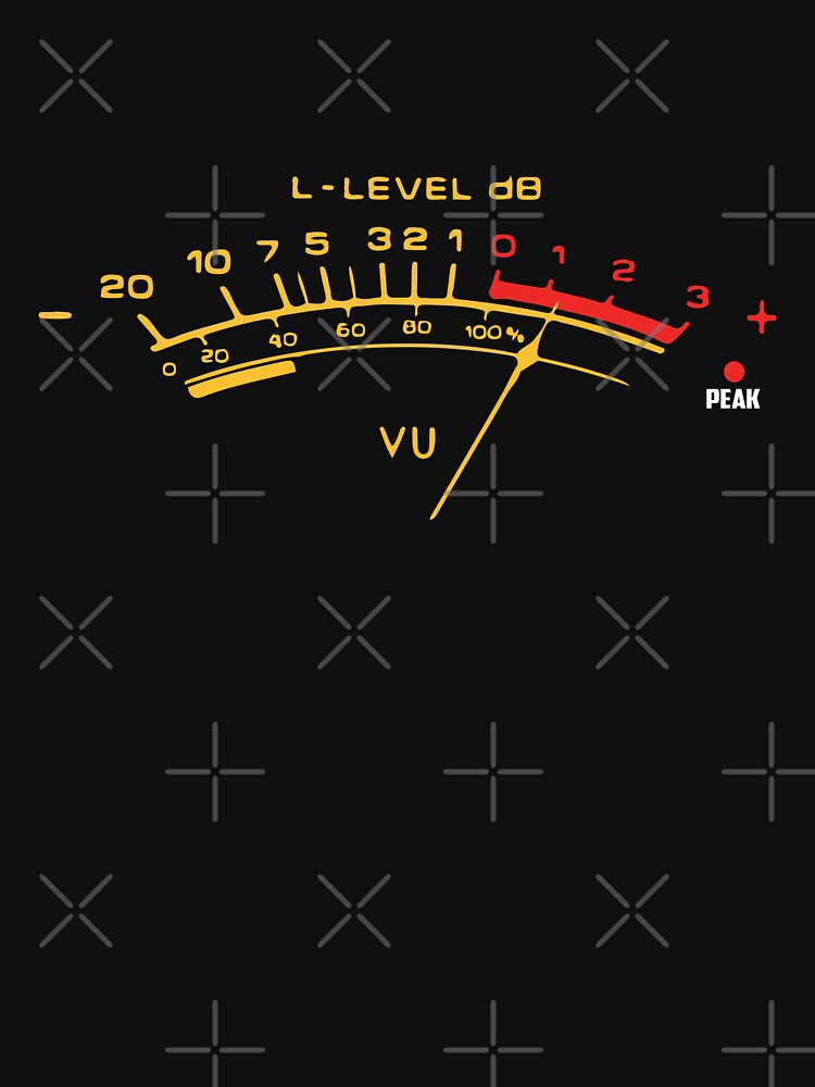 Volume VU Meter Vintage Audio Engineer Recording Fan Shirt
