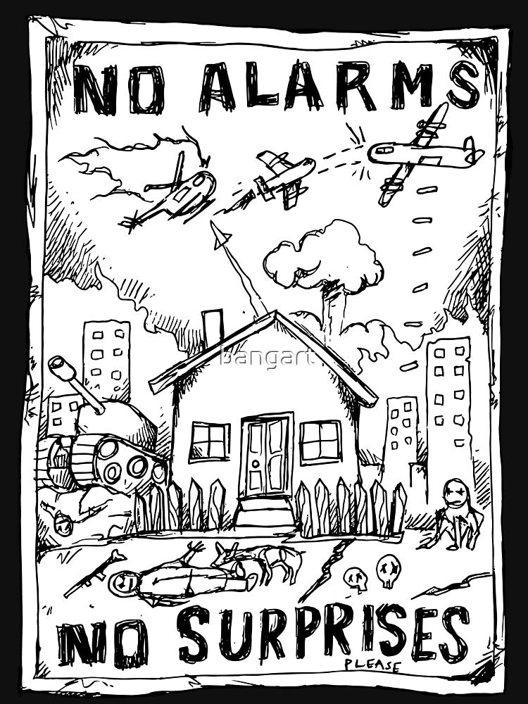 No Surprises Illustrated Lyrics Shirt