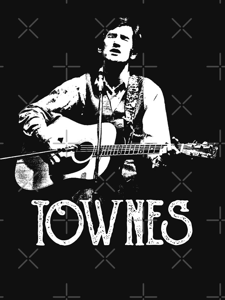 Townes Van Zandt - White Stencil Shirt
