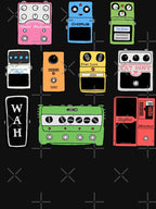 Guitar Pedals Illustration Guitar Player Musician Shirt