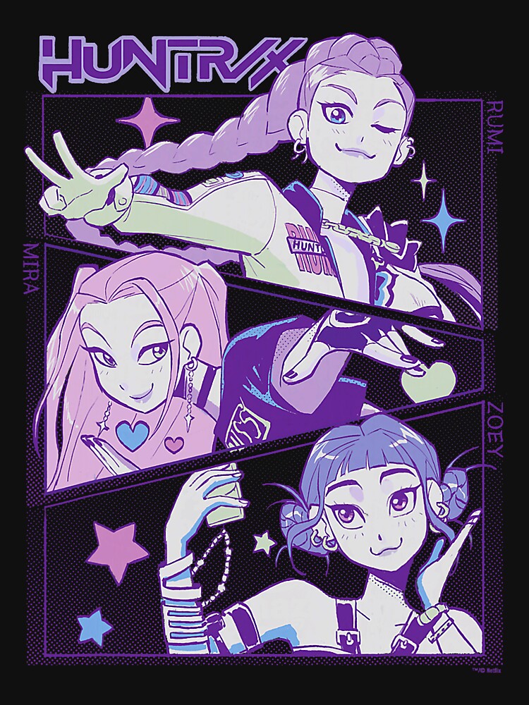 HUNTRX Kpop Demon Hunters Trio Anime Fan Shirt