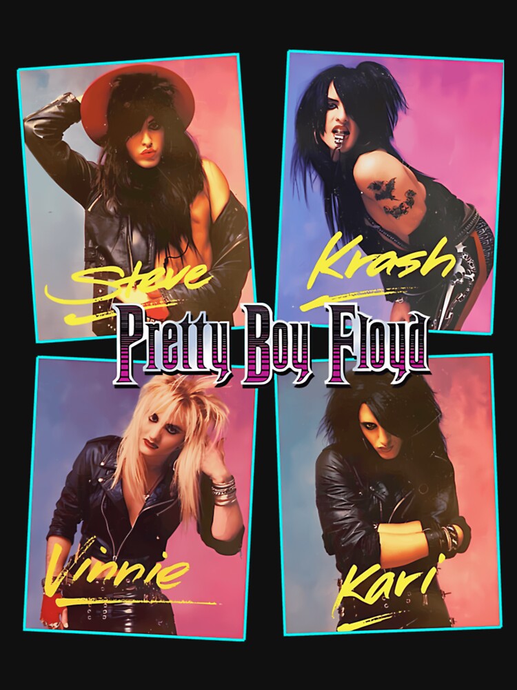 Pretty Boy Floyd Glam Metal Collage Design Shirt