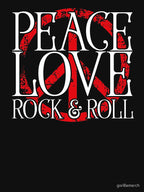Peace Love Rock And Roll Cool Peace Symbol Hippie Design Shirt
