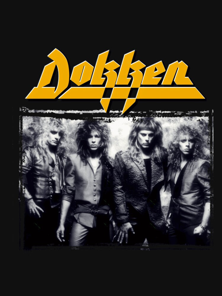 Dokken 80s Rock Vintage Band Collage Design Shirt