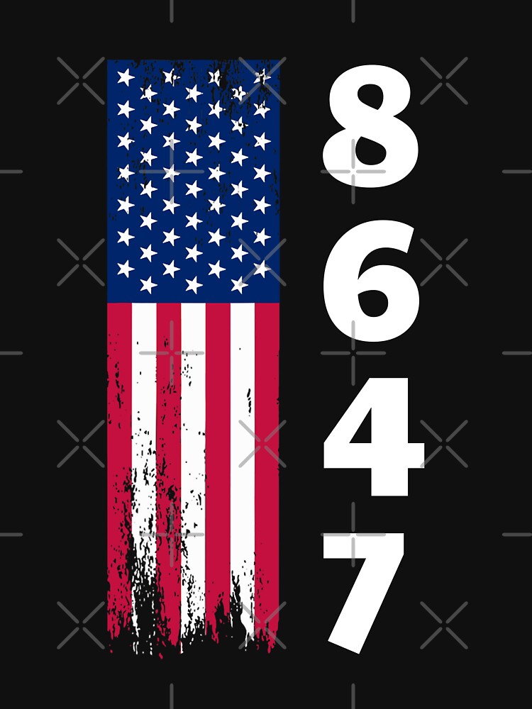 8647 Anti Trump Distressed Flag Resist Trump Design Shirt