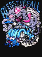 Blue Typography Screamo Band Shirt