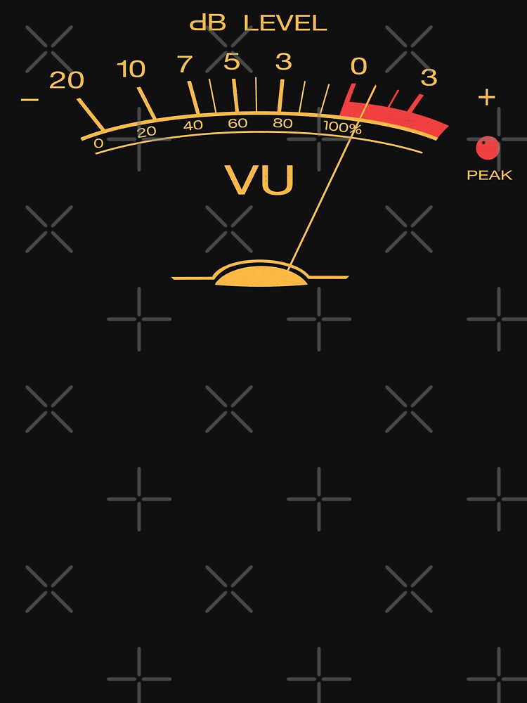 Volume VU Meter Vintage Audio Engineer Recording Studio Gear Head Shirt