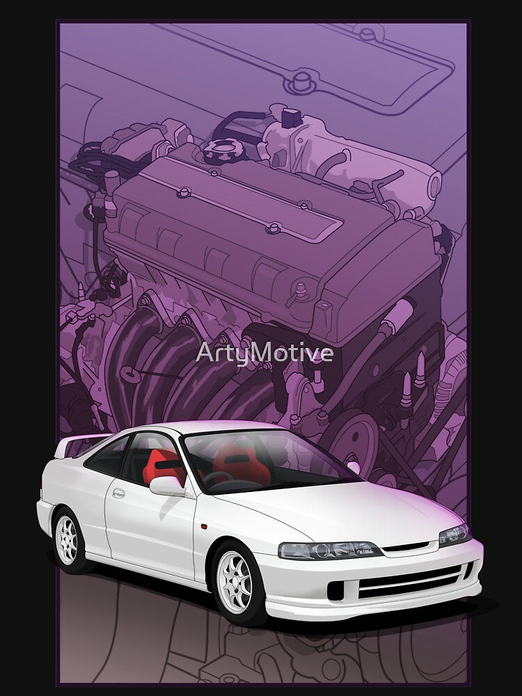 Integra Dc2 With B Series Background Shirt