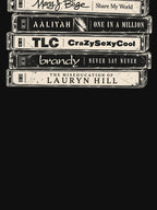 90s R&B Cassette Stack Mary J Blige Aaliyah TLC Brandy Lauryn Hill Shirt