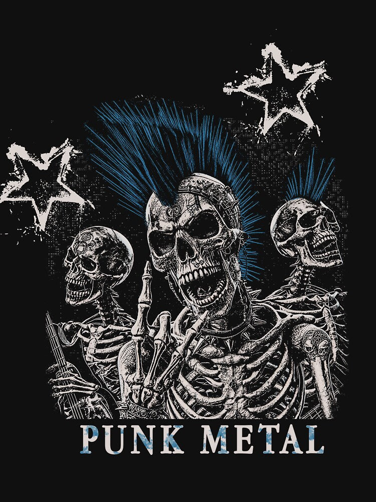 Skeleton Punk Metal Design Shirt