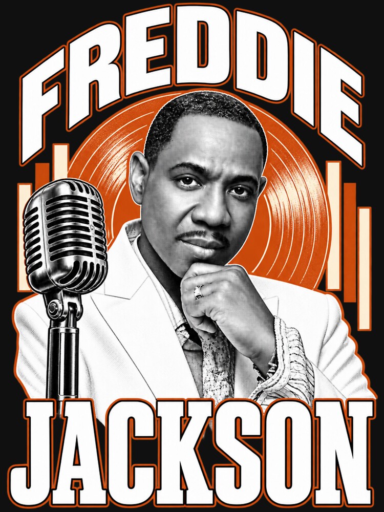 Freddie Jackson Portrait Vintage Microphone Look Shirt