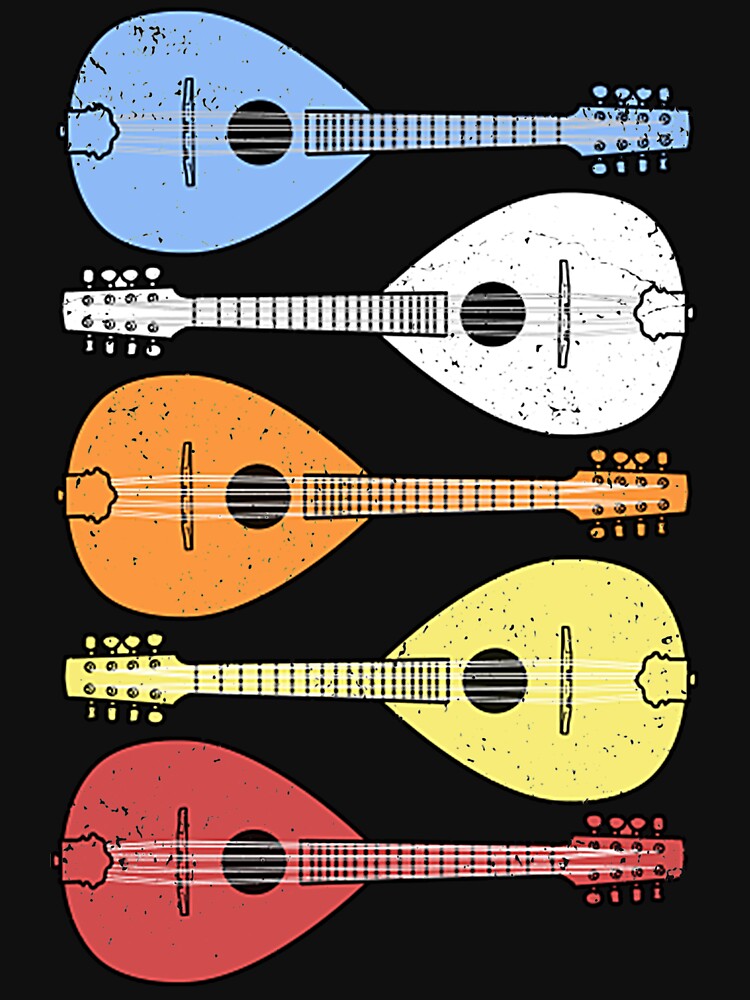 Vintage Mandolin Gifts Retro Country Music Bluegrass Mandolin Shirt
