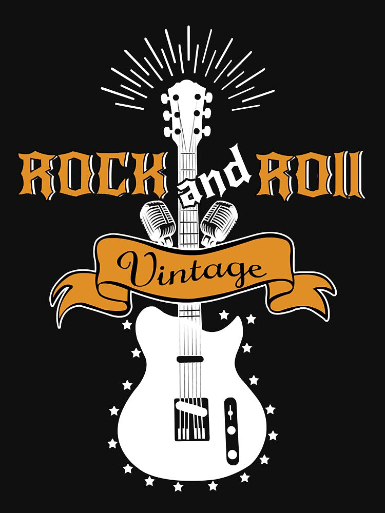Rock And Roll Vintage Metal Guitar Rock Music Band Png Shirt