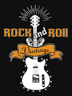 Rock And Roll Vintage Metal Guitar Rock Music Band Png Shirt