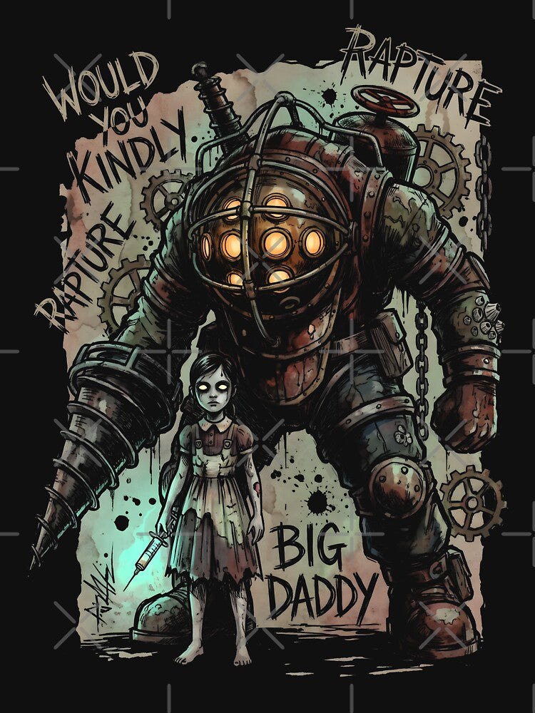 Big Daddy And Little Sister BioShock Grunge Video Game Streetwear Shirt