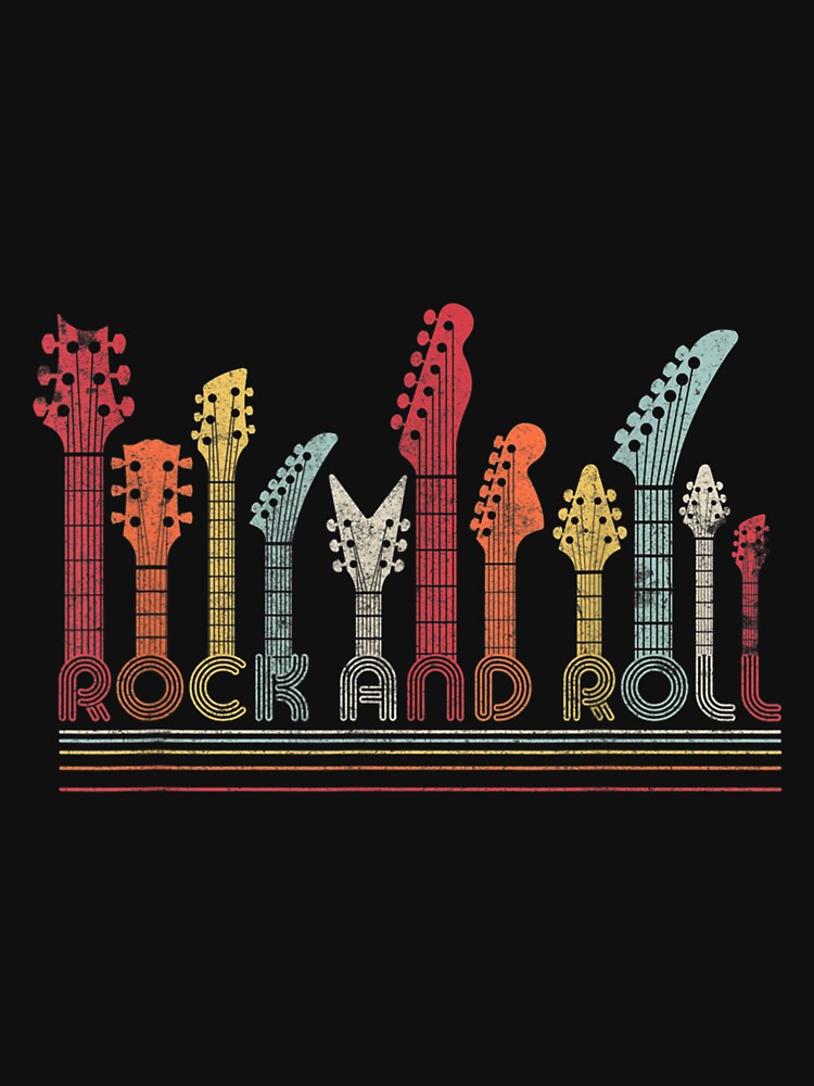 Guitar Retro Rock And Roll Shirt