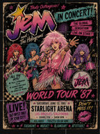 Jem And The Holograms World Tour 87 Retro Concert Fan Art Shirt