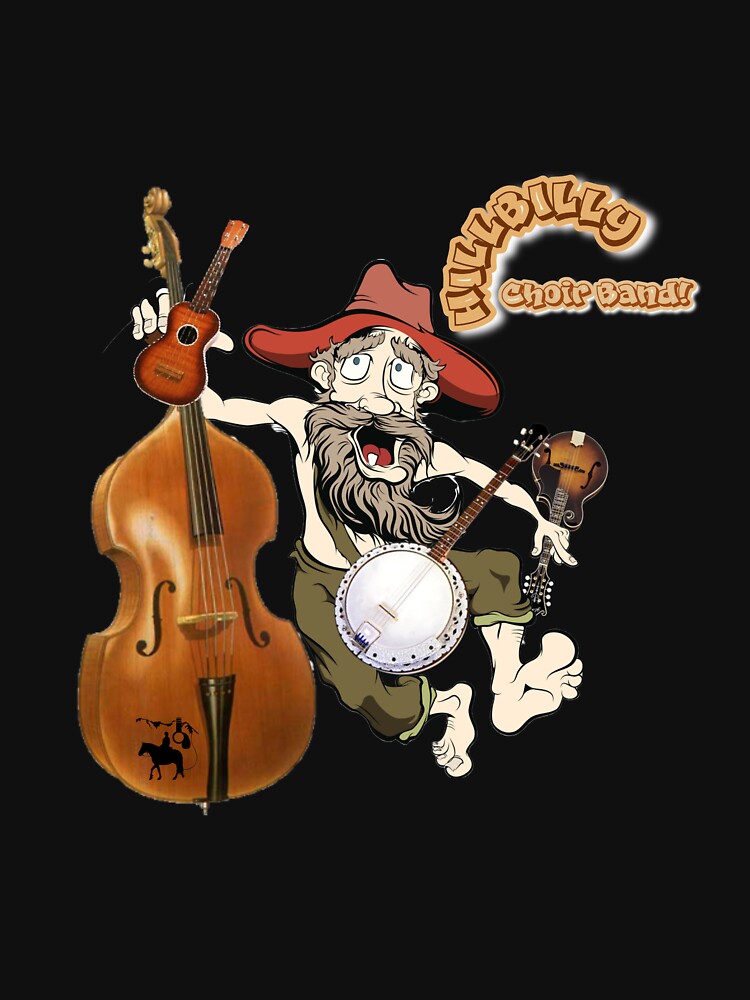 Hillbilly Choir Band Logo - JLMusic Program - Black Background Shirt
